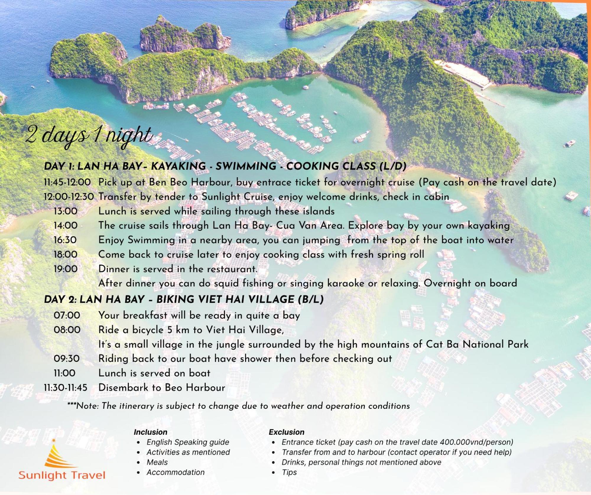 Sunlight Boutique Cruise - Cat Ba Island Hotel Ha Long Exterior photo